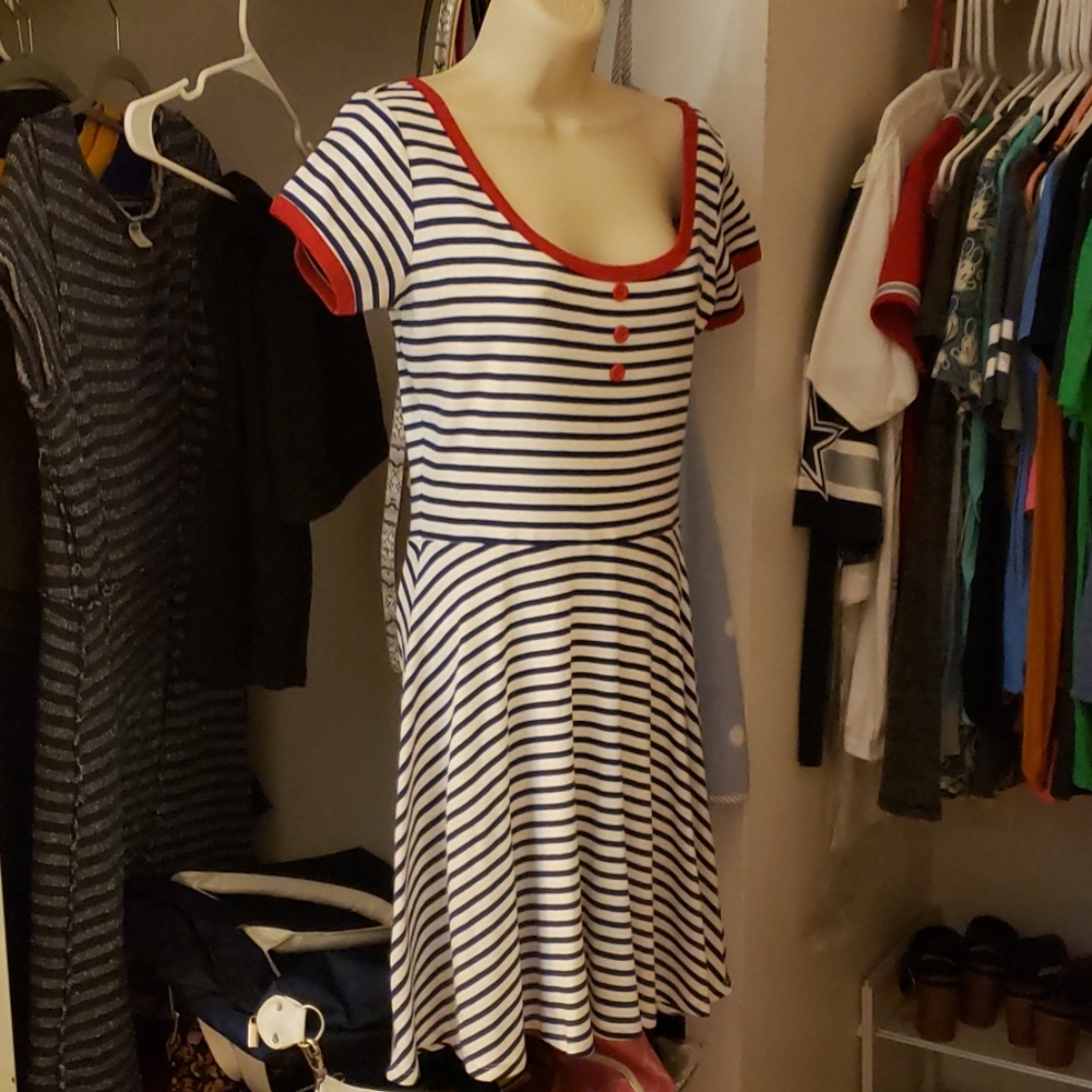 Brand new Hell Bunny striped dress